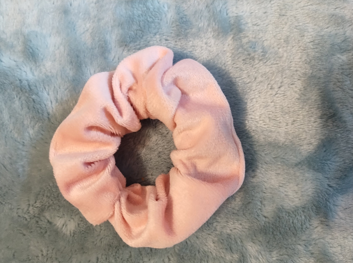 Velvet Light Pink Scrunchie