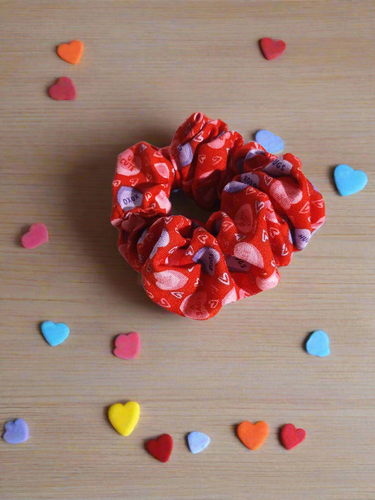 Candy Heart Scrunchies